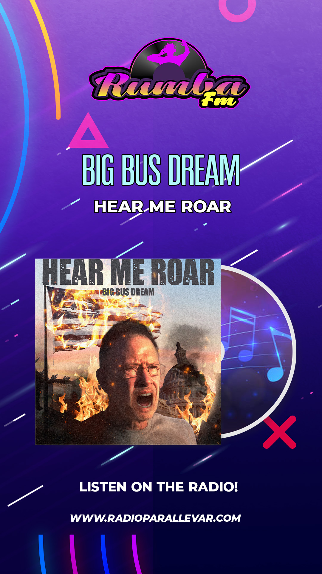 Hear Me Roar as heard on Rumba FM - the broadcast is featured